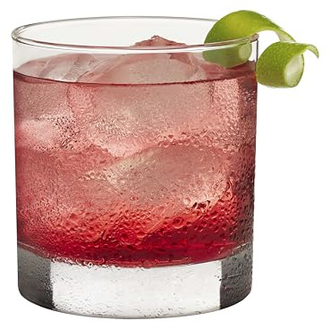 Libbey 917CD Heavy Base Rocks Glasses Set of 12, Rocks Glass Cups with Simple Lines, Elegant Old Fashioned Glass Set for Whiskey, Cocktails and More