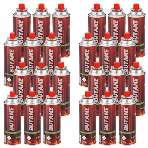 Butane Fuel Canisters for Portable Camping Stoves, Gas Burners, UL Listed (24 Pack) - Explosion Proof - RVR System