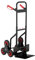 Relaxdays Carrello Portapacchi per Scale, Carrellino Pieghevole da Trasporto Trolley Saliscale Fino a 200 kg, Nero Rosso, Gomma