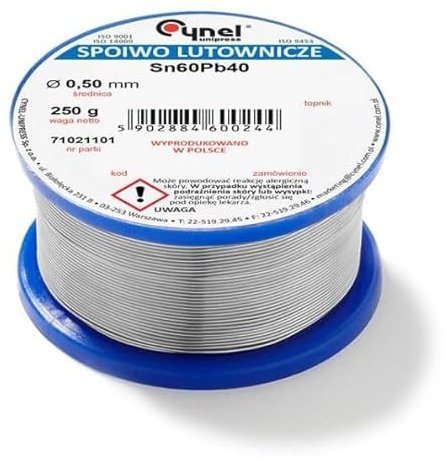 NAJDER Bobine Fil Étain de Soudure Diamètre 2.0 mm avec Colophane Poids 100g, Étain à Souder avec Flux Sn60Pb40 pour Soudure Électrique Bricolage Réparation