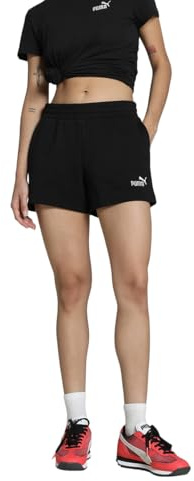 Puma ESS Small No. 1 Logo 4'' Shorts TR, Pantalones Cortos de Punto Mujer, Puma Black, XXL