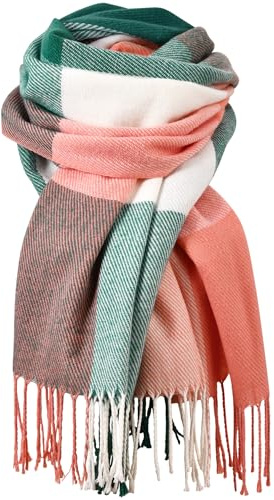 Suphigher Scarves for Women - Ladies Cashmere Scarf & Shawl, Womens Winter Scarves & Wraps, Tartan Scrarf Gifts for Women UK