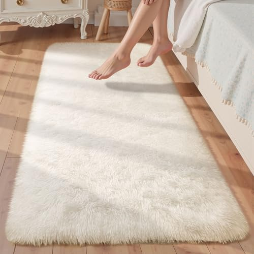 Sour Lemon Teppich, Wohnzimmer, 60 x 220 cm, Läuferteppich für Schlafzimmer, waschbar, rutschfest, flauschig, zottelig, weich, modern, Bodenteppiche, Matte neben Teppichen für Kinder, Flur, Wohnzimmer