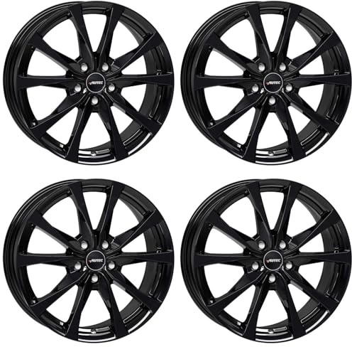 4x Autec rims alloy rims BRIXEN 7.5x18 ET50 5x114,3 Schwarz compatible with Mazda 6 MX-5 CX-5