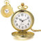 Cerioll Retro Quarz Taschenuhr, Retro Taschenuhr Herren Mit Kette, Antik Kettenuhr Mit Arabischen Ziffern, Vintage, Klassische, Gold