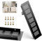 TXXATX 2 Stück Lüftungsgitter 30 x 8 cm Aluminium Lüftungsgitter Schwarz Belüftungsgitter Lüftungsgitter Rechteckig Luftgitter fur Belüftung von Schuhschrank Schränken Bad Küche Schlafzimmern