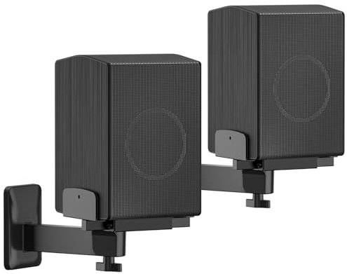 2 Pack Adjustable Dual Side Clamp Bracekts for 5–11 Samsung Rear Speaker Wall Mounts, Heavy-Duty Speaker Mounts for Samsung HW-Q990D/Q990F/Q990C/Q930C Surround Sound, Hold Up to 55Lbs, WR Cable Ties