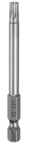 QUARKZMAN T27 Torx Bit Set Schraubendreher Bitsatz 1/4 Zoll Sechskantschaft 75mm Lang Magnetisch Hex Sechskant Ohne Loch Spitze Bohrer Bits S2 Stahl für Torx Schrauben Werkzeug