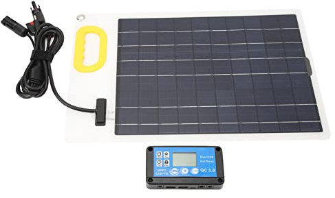 Solpanelpaket 100W Polysilicon Solbatteri med 30A MPPT -styrenhet för RV och Camping