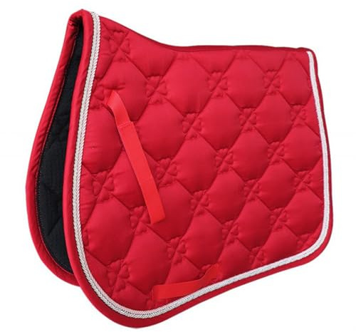RCGOFOLLOW Innovativt schabraksfoder för hästsadlar – Allroundschabrak i polyester med hög mesh-ände, dressyrschabrak , röd