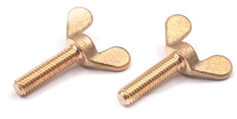 Flügelschraube DIN 316 - Messing gelb/gold (M8 x 30, 10 Stück)