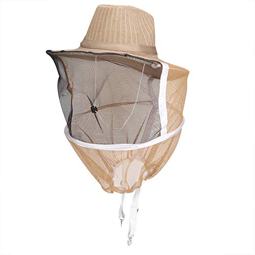 Imkerhut im Cowboy-Stil, High-Definition-Schleier, Vollgesichts-Kopfschutz, atmungsaktiv, feuerfest, langlebiges Baumwoll-Leinen-Material für Imkerei, Angeln, Wandern