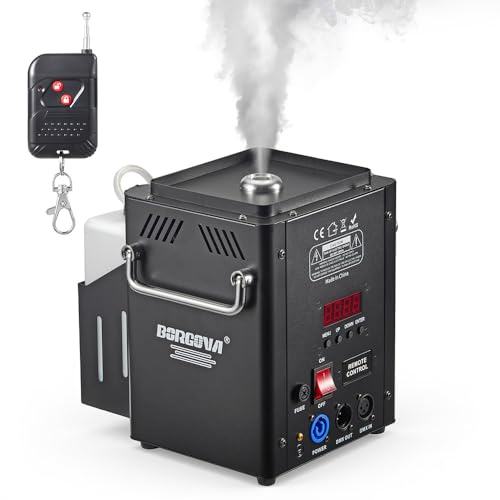 BORGOVA Vertical Fog Machine 1500W, DMX & Remote Control, 30ft Smoke Range, Timer - Stage DJ Halloween Party Effects (BF-06)
