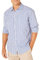 Amazon Essentials Men's Regular-Fit Long-Sleeve Casual Poplin Shirt, Blue Checks, XL