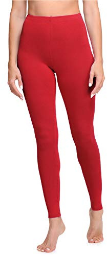 Ladeheid Leggins Largos Mallas Deportivas Mujer LA40-133 (Rojo, XL)