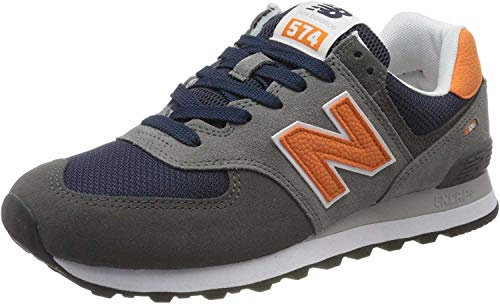 New Balance Herren 574v2 Sneaker, Grau (Grey/Navy Eaf), 41.5 EU