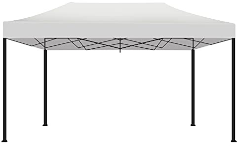 Kebon Tenda/Gazebo per Giardino 3X4,5 e 3x6 Impermeabile Pieghevole Per Fiere Mercati (3x4,5, Bianco)