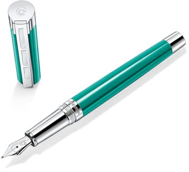 STAEDTLER Initium Resina Füllhalter, türkises Edelharz, F, Made in Germany, mit edler Geschenkverpackung, 9PB1135F