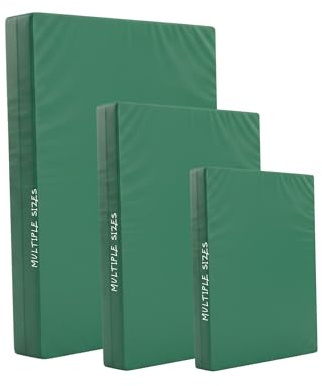 Kosiproducts Gym Crash Mat, High Density Medium Firm 9CM Thick Foam, [Green, Medium]