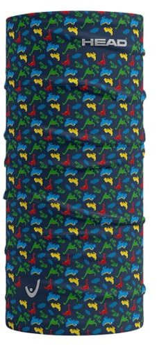 HEAD Original Tube Boys, Multifunktionstuch Kidssize Kids Unisex Schlauchschal Boys Jungen Winter Neckwarmer Winddicht Skifahren Radfahren UV Schutz Schlauchtuch Tube Bandana Schlauchtuch (Dinos)
