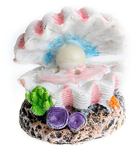 LEJIAJU Aquarium-Ornament, Blasenstein, leuchtende Farbe, künstliche Muscheln, Ausströmsteine für Aquarien