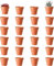 ACTIUSIS Pots de Fleurs en Terre Cuite, mini pots de fleurs en Terre Cuite avec trou de drainage, réutilisables, pour décoration intérieure et extérieure, 24 pièces (3,5 × 3 cm)