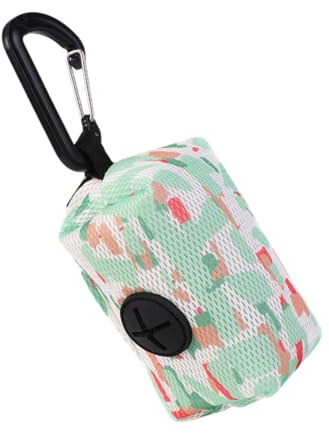 Porta sacchetti igienici per cani | Porta escrementi di cani | Doggy Zipper Pouch Poo Dispenser | Sacchetti per escrementi di cani | Rolls Holder con moschettone | Accessori da passeggio ricaricabili