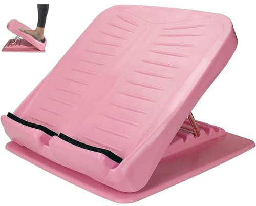 Ideal Swan Slant Board Adjustable Calf Stretcher - Adjustable Incline Board for Calves Hamstring, Ankle and Foot Stretch Board for Plantar Fasciitis, Stretching Equipment for Home and Gym, Pink