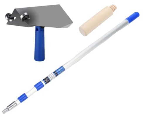 Sharplace Llana de Acero Inoxidable para Esquinas de Paredes Interiores, Mango Cómodo, Espátula Compacta para Trabajos de Enlucido en ángulo Recto, 3.6 M Rod