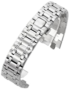 XTVKFWJAB Compatible avec les montres AP Royal Oak Offshore, diamètre 42 mm, étanches, en acier inoxydable massif, 28, concaves-convexes, 15710 et 26470