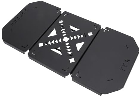 Qudinip Tablero para Lonchera, Tablero de Mesa Portátil para Acampar de Aleación de Aluminio con Diseño Plegable para café Al Aire, Instalación No Destructiva