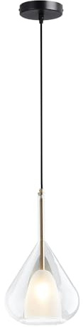 HUAYUSEDF Fransk minimalistisk stil hängande lampa, E26 ljuskälla justerbar höjd pendellampa, enkelhuvud infälld ljuskrona, köksö Vardagsrum Balkong dekoration ljusarmaturer