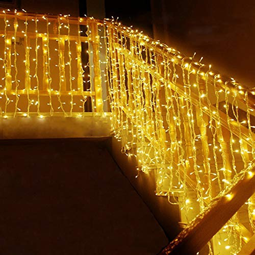 MOVEONSTEP Luci Natale Esterno Interno 300LED 33M Luci Albero di Natale Catena Luminosa Esterno Luci LED Natalizie per Albero di Natale con 8 Modalità IP44 Impermeabile-Bianco Caldo