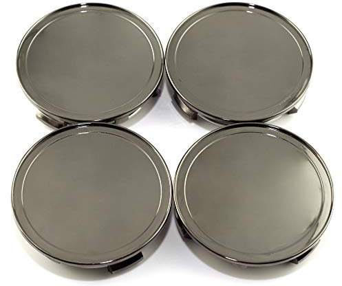RhinoTuning 4 Stück Radnabenkappen für Benz Honda Nabendeckel OD 75 mm ID 69,5 mm, Schwarz Chrom Radnabenabdeckung Geeignet für S300 ML350 W210- E320E200 CLS55AMG S2000 Rad, 2204000125 Felgendeckel