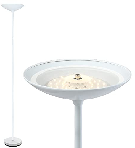 BoostArea Floor Lamp, 70.5‘’ Torchiere Standing Lamp, 20W 2000LM LED Halogen Floor Lamp,Stepless Dimmable, Touch Switch, Pole Sky Floor Lamps for Living Room, Standing Lamps for Bedroom, White
