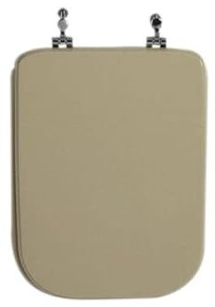 Kiamami Valentina - Sedile Copri WC per Ceramica Conca Ideal Standard, Compatibile con Modello Vaso Conca, Finitura Champagne, Legno Ingegnerizzato
