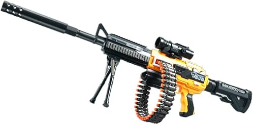 Toy Gun, Fucile da Cecchino con Sguardo Telescopico e Treppiede, Giocattolo In Schiuma Blaster con 24 Proiettili, Alimentato a Batteria Ricaricabile - Fucile Fromando Con Modalità Automatiche