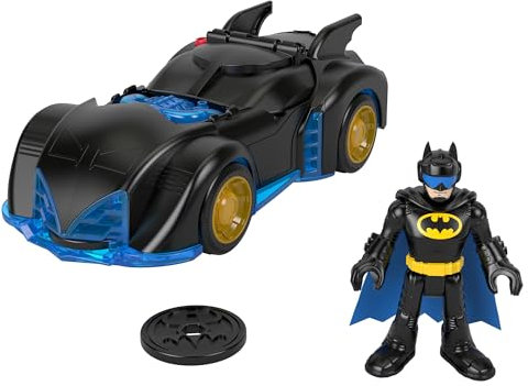 Fisher-Price Imaginext DC Super Friends Batman Spielzeug Feuriges Batmobil mit beweglicher Figur für Kindergartenkinder Rollenspiel ab 3 Jahren, HRP08