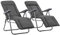 QJBSAVVA Klappbare Gartenstühle, stapelstuhl Camping Stuhl armlehnstuhl esszimmerstühle Geeignet für Schlafzimmer Flur Garten Wohnzimmer mit Polstern 2 STK. Grau