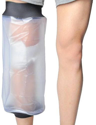 LFCFBH Waterproof Leg Cover for Shower, Leg Cast Protection for Adults Knee, Lightweight Reusable