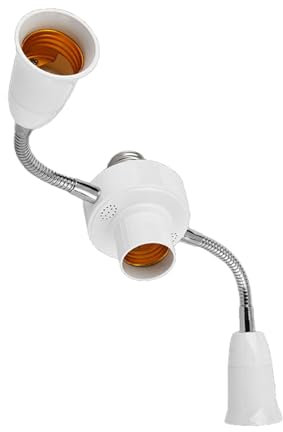 LARUISEE Adattatore Presa E27 3/4/5/6 in 1 Supporto Lampada LED Universale Bianco