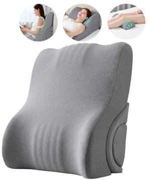 LYXBOFC Multifunktional keilkissen Bett,lesekissen für Bett,Venenkissen zum Beine hochlagern,für Rückenunterstützung beim Entspannen,Lesen oder Fernsehen (grau)