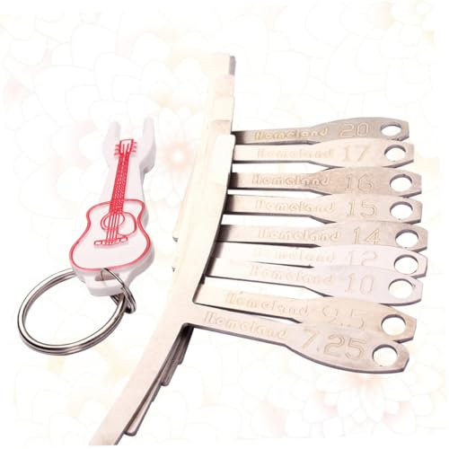 UPKOCH 9piezas Herramientas Cuidado Guitarra Medidor De Radio Para Guitarra Medidor De Radio Para Diapasón Medidores De Metal Herramienta De Luthier Para Ajustar Puente y Sillín Talleres