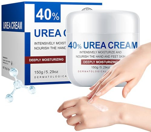 Crema Piedi Urea 40% 150g – Trattamento per Talloni Screpolati, Ammorbidimento dei Calli e Cura di Piedi, Mani, Gomiti, Unghie e Ginocchia