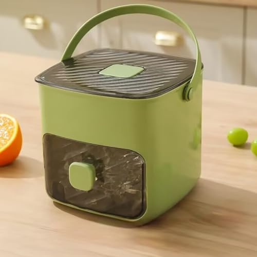 BDCPMT Fabbricatore di Ghiaccio Portatile con Contenitore for Ghiaccio, fabbricatore di cubetti di Ghiaccio Veloce e Veloce for Piano di Lavoro, for casa, Ufficio, Viaggio, Campeggio(Green)