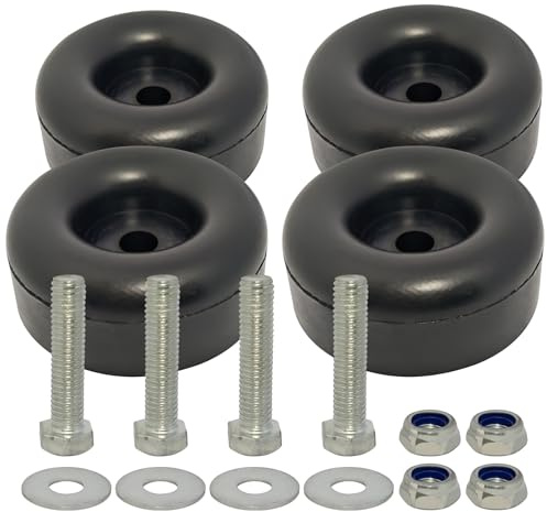 Heavy Duty Rubber Foot Pads Anti-Vibration 2.5 Inches Rubber Vibration Dampeners for Generators, Compressors, Pressure Washers, Air Compressors, Pumps (4 Pack)
