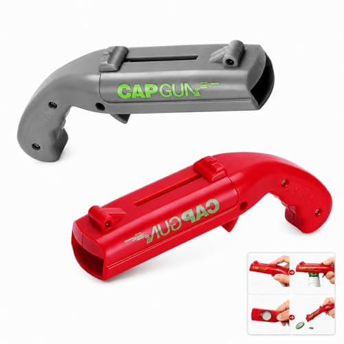 QLK Pistola abridor de botellas, pistola abridor de botellas de 2 piezas, pistola abridor de botellas de tiro divertido herramienta para fiestas de bar, regalos de cerveza para hombres
