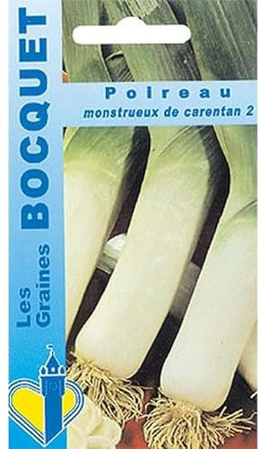 Sachet de graines de Poireau monstrueux de Carentan-2-4 g - légume bulbe - LES GRAINES BOCQUET