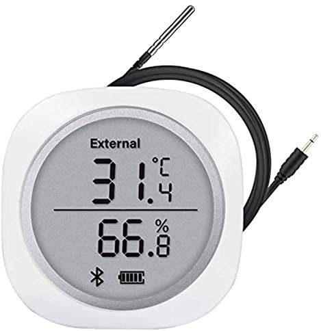 Inkbird IBS-TH1 Plus Wireless Bluetooth Temperature and Humidity Monitor Thermometer and Hygrometer Used for Brewing Meat Plant Cigar Storage (Battery not Included)