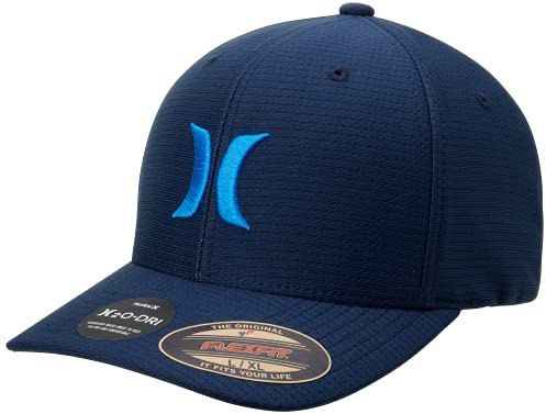 Hurley Men's H2O Dri Fitted Baseball Cap with Flexfit Stretchband Blue